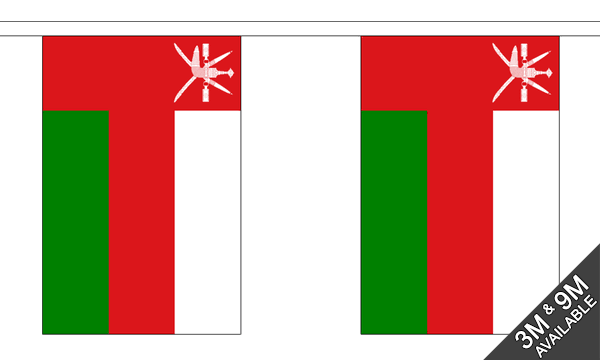 Oman 3 metre bunting, 10 flags - Flagmania