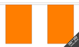 Plain Orange 3 metre bunting, 10 flags - Flagmania
