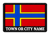 Orkney personalised county patch artwork preview, 90 x 60mm