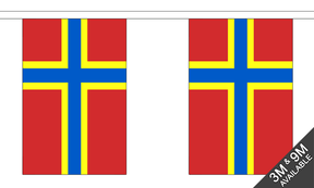 Orkney New 3 metre bunting, 10 flags - Flagmania