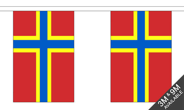 Orkney New 3 metre bunting, 10 flags - Flagmania