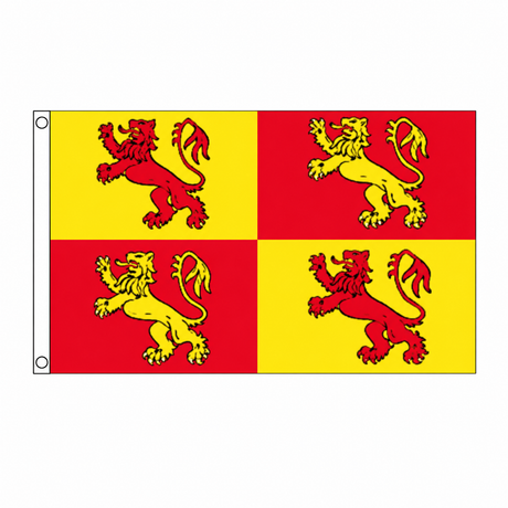 Owain Glyndwr Flag centred on square white background