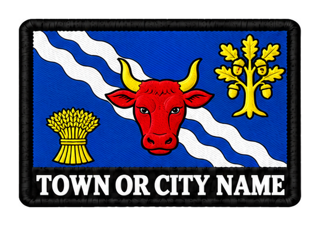 Oxfordshire personalised county patch artwork preview, 90 x 60mm
