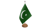Flagmania Pakistan wooden hand flags, 9x6 inch, pack of 12, no bases