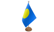 Flagmania Palau wooden hand flags, 9x6 inch, pack of 12, no bases