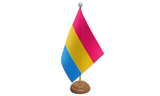 Flagmania Pansexual wooden hand flags, 9x6 inch, pack of 12, no bases