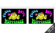 Peace, Love and Happiness Small Horizontal Bunting (3m Length) 3 metre bunting, 10 flags - Flagmania