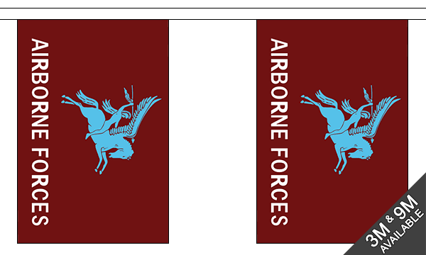 Pegasus Airborne 3 metre bunting, 10 flags - Flagmania