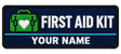 First Aid Kit personalised medical embroidered patch, name along the bottom, 90 x 40mm