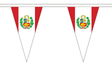 Flagmania Peru Crest Triangle Bunting 20 metre bunting