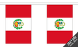 Peru Crest 3 metre bunting, 10 flags - Flagmania