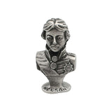 English made pewter Admiral Lord Nelson bust ornament front view with named base