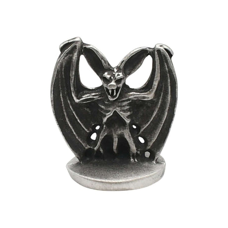 English made pewter bat ornament front with outstretched wings