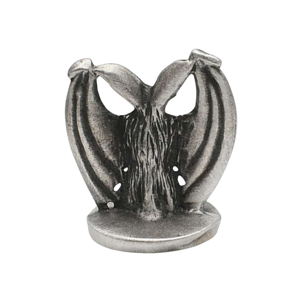 English made pewter bat ornament reverse view