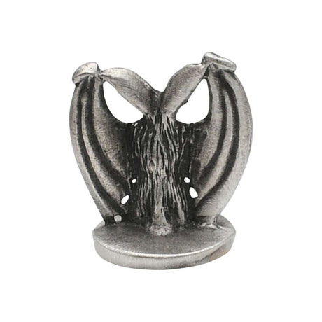 English made pewter bat ornament reverse view