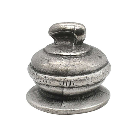 Pewter curling stone ornament second view