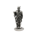English made pewter Scottish drum major ornament front view