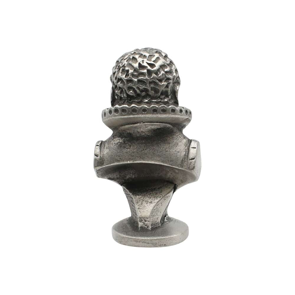 English made pewter Sir Francis Drake bust ornament back view