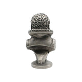 English made pewter Sir Francis Drake bust ornament back view