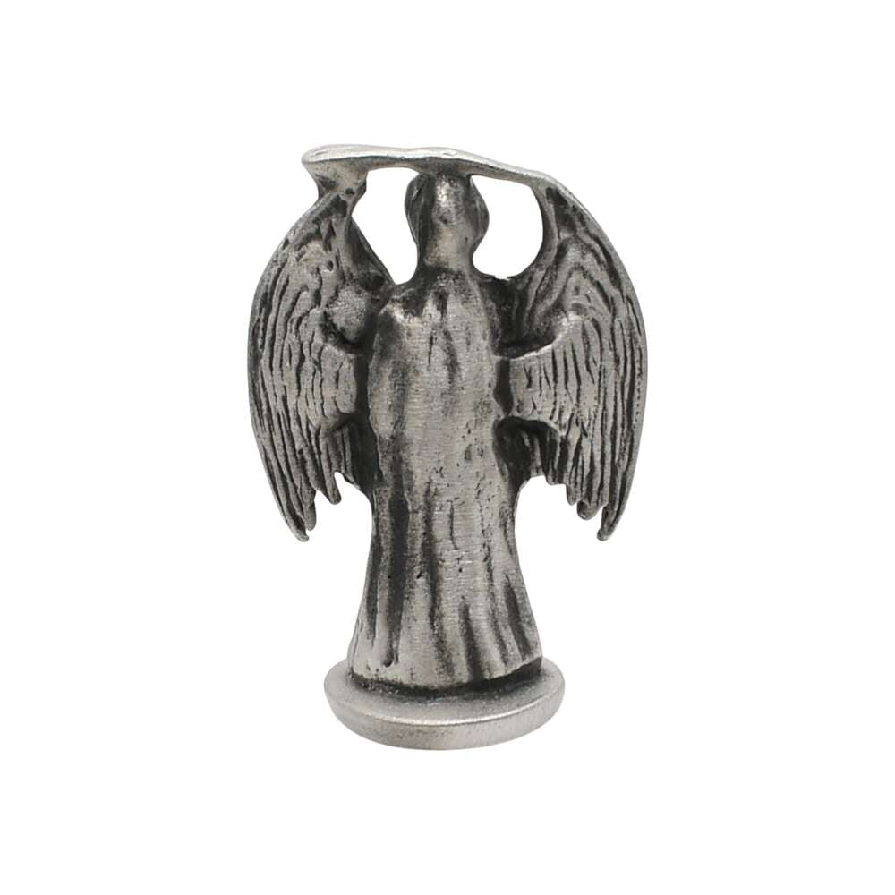 English made pewter Grim Reaper ornament rear view