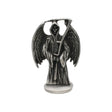 Pewter Grim Reaper ornament front with wings and scythe