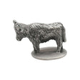 English pewter Heilan Coo Highland cow ornament first view