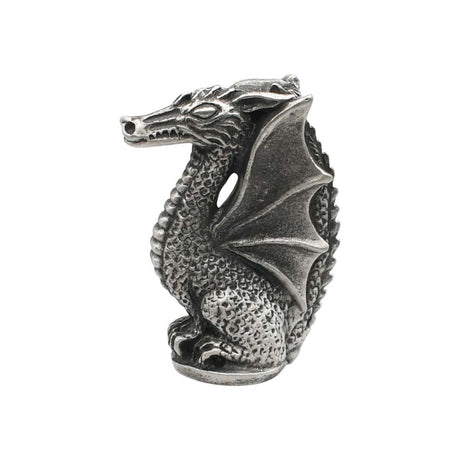 English made pewter mythical dragon ornament opposite side view