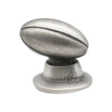 Pewter rugby ball sporting ornament alternate view