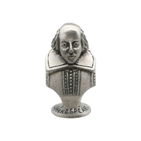 Pewter William Shakespeare bust ornament front showing named base