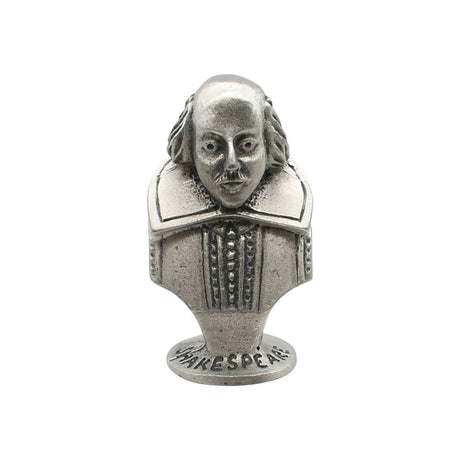 Pewter William Shakespeare bust ornament front showing named base