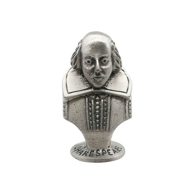 Pewter William Shakespeare bust ornament front showing named base