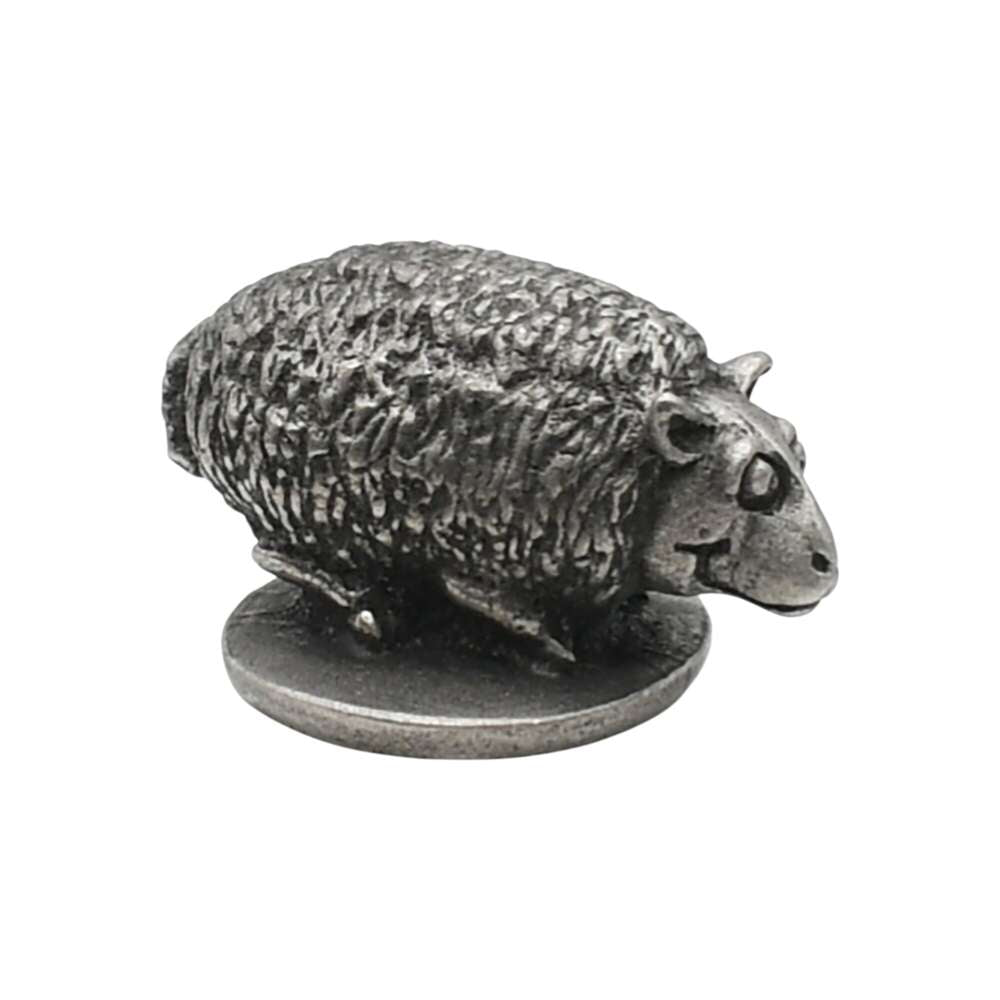 English made pewter sheep ornament opposite side