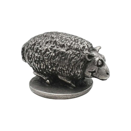 English made pewter sheep ornament opposite side