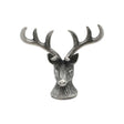 English made pewter stag head ornament front with antlers
