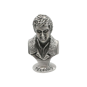 English made pewter Thomas Telford bust front with named pedestal