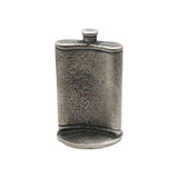 English made pewter whisky hip flask ornament rear view