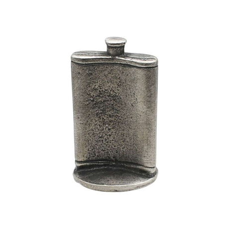English made pewter whisky hip flask ornament rear view