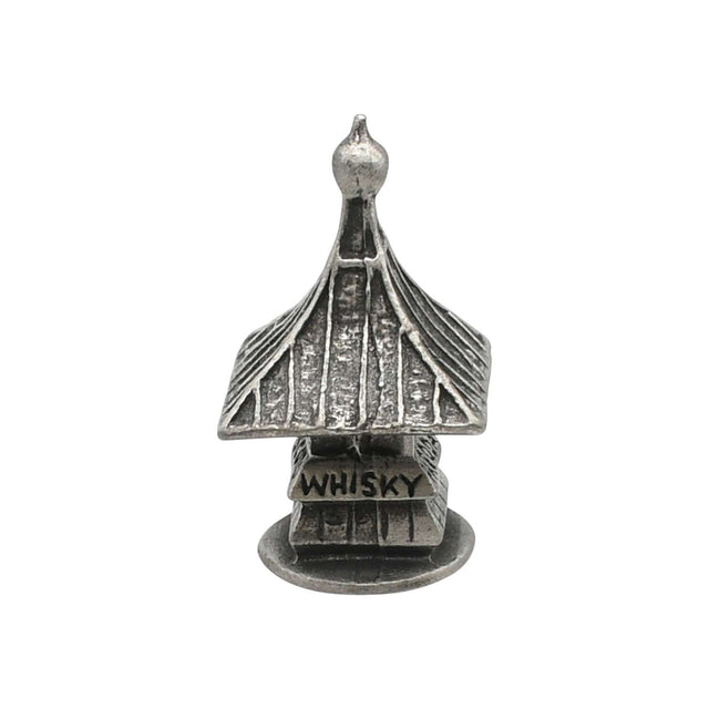 English made pewter whisky pagoda ornament with distillery style roof and whisky sign