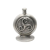Pewter whisky sporran ornament Celtic triple spiral reverse