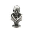 English made pewter Winston Churchill bust ornament front with name