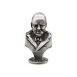 English made pewter Winston Churchill bust ornament front with name
