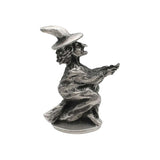 Pewter witch ornament alternate view