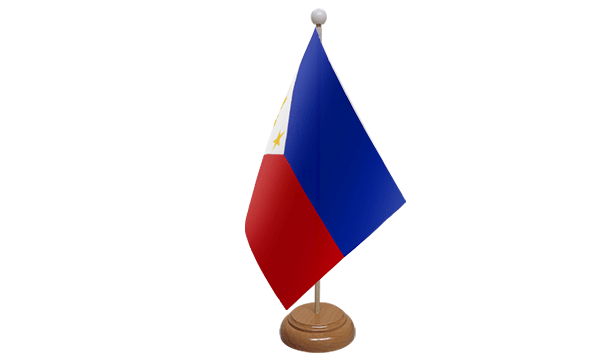 Flagmania Philippines wooden hand flags, 9x6 inch, pack of 12, no bases