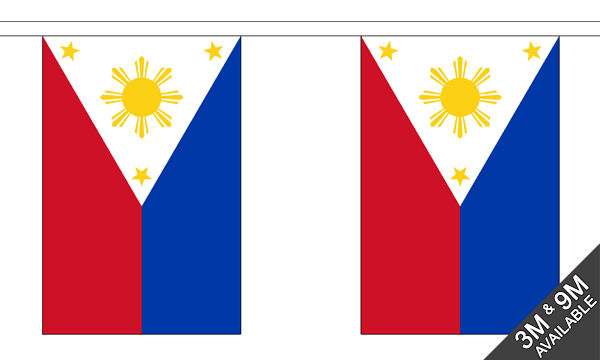 Philippines 3 metre bunting, 10 flags - Flagmania
