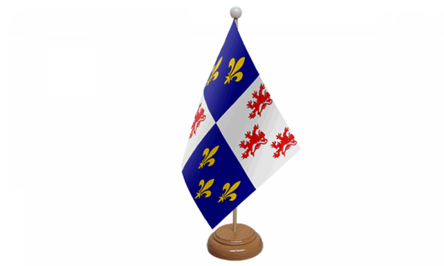 Flagmania Picardy wooden hand flags, 9x6 inch, pack of 12, no bases