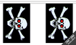 Flagmania Pirate Red Eyes Bunting, 9 metre bunting