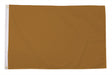 Flagmania Plain Gold/Khaki 3ft x 2ft Polyester Flag on white background