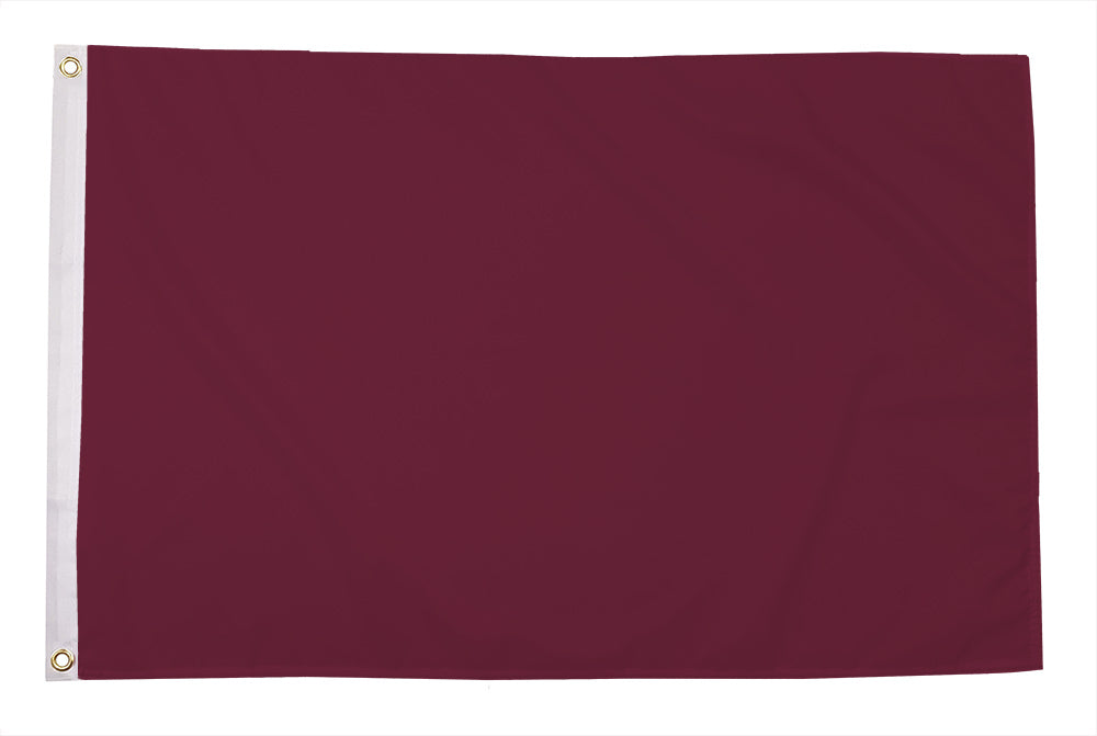 Flagmania Plain Maroon 3ft x 2ft Polyester Flag on white background