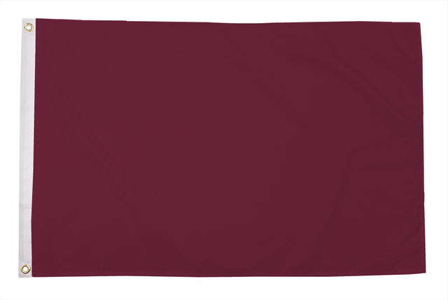 Flagmania Plain Maroon 3ft x 2ft Polyester Flag on white background