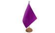 Flagmania Plain Purple wooden hand flags, 9x6 inch, pack of 12, no bases